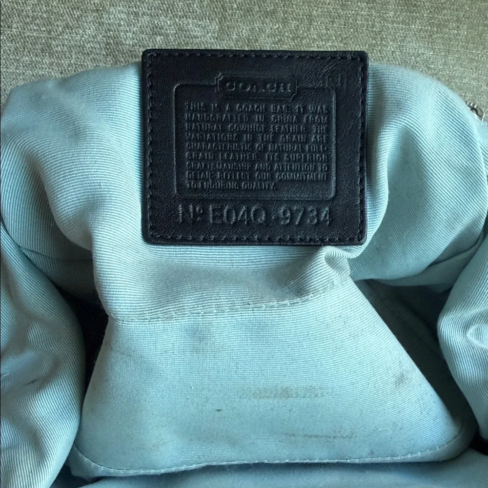 Coach Black Leather Clutch with Silver Accents - Picture 10 of 12